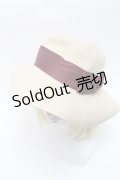 axes femme / 遮光生地リボンハット  ベージュ S-25-02-25-010-AX-BL-HR-ZS