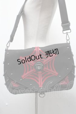 画像1: Demonia / メッセンジャーバッグ  黒ｘ赤 S-25-02-25-011-PU-BG-HR-ZS