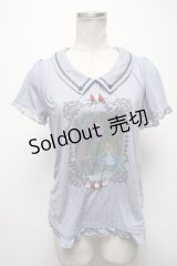 axes femme / 不思議の国のアリスプルオーバー  サックス S-25-02-25-027-AX-TO-HR-ZS