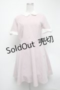 axes femme POETIQUE / フラワーレース襟ワンピース  ピンク S-25-02-27-062-AX-OP-AS-ZS