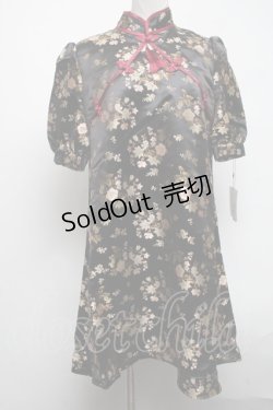 画像1: Jamie エーエヌケー / チャイナワンピース  黒 S-25-02-27-070-LO-OP-AS-ZS
