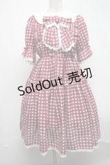 axes femme kawaii / ギンガムチェック柄ワンピース  赤 S-25-02-27-071-AX-OP-HR-ZS
