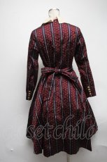 画像2: Jane Marple / Regimental stripeのワンピース  ワイン S-25-02-27-072-JM-OP-AS-ZT362 (2)