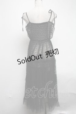 画像2: axes femme / ハートチュールティアードワンピース  黒 S-25-02-27-074-AX-OP-HR-ZS