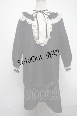 画像1: Jane Marple / T/C herringbone cedricドレス  黒 S-25-02-27-075-JM-OP-AS-ZS