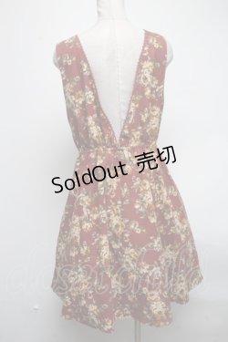 画像2: 【SALE】axes femme / ベルト付き花柄ジャンドレ  ブラウン S-25-02-27-081-AX-OP-HR-ZT462