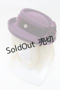 星箱works / 魔女の庭 魔法の果実 ベルベットリボン帽子  パープル S-25-02-27-008-PU-AC-AS-ZS