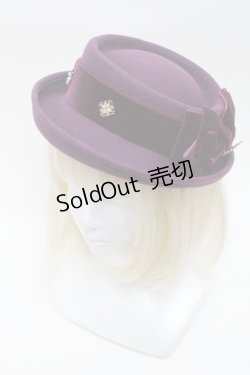 画像1: 星箱works / 魔女の庭 魔法の果実 ベルベットリボン帽子  パープル S-25-02-27-008-PU-AC-AS-ZS