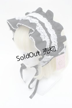 画像1: metamorphose / ブリム付きヘッドドレス  黒ｘ白 S-25-02-27-003-ME-AC-AS-ZS