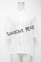axes femme / カメオ×ジャボブローチ付ブラウス  白 S-25-02-27-033-AX-BL-HR-ZS