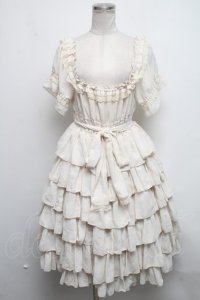 ATELIER PIERROT / シフォンティアードワンピース  オフ S-25-03-01-065-EL-OP-AS-ZS
