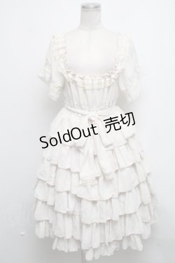 画像1: ATELIER PIERROT / シフォンティアードワンピース  オフ S-25-03-01-065-EL-OP-AS-ZS