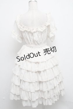 画像2: ATELIER PIERROT / シフォンティアードワンピース  オフ S-25-03-01-065-EL-OP-AS-ZS