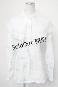MIHO MATSUDA / [CINNAMOROLLコラボ]ブラウス・シャルル  サックス S-25-03-01-039-GO-BL-HR-ZI
