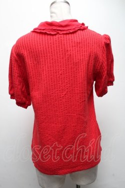 画像2: PINK HOUSE /  くま刺繍半袖ポロシャツ  赤 S-25-03-02-048-LO-TO-ET-ZS