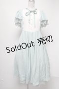 axes femme / ブロッキングフリル袖ワンピース  グリーン S-25-03-02-055-AX-OP-HR-ZS