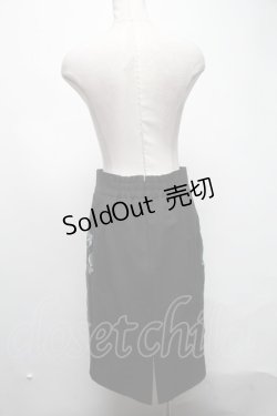 画像2: CuLLt / バラ刺繍タイトスカート  黒 S-25-03-02-075-PU-ZA-HR-ZS