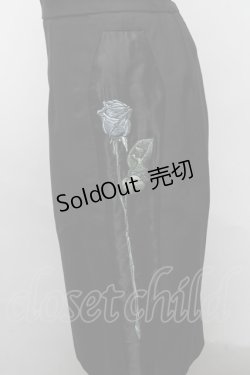 画像3: CuLLt / バラ刺繍タイトスカート  黒 S-25-03-02-075-PU-ZA-HR-ZS