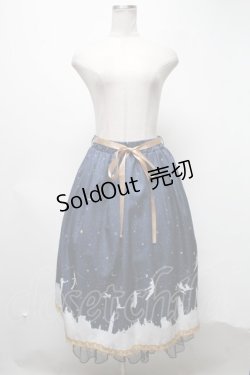画像1: axes femme / ピーター・パン/プリントスカート  紺 S-25-03-02-076-AX-SK-HR-ZS