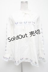 PINK HOUSE / クロスステッチブラウス  白 S-25-03-02-008-LO-TO-AS-ZS