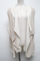 Rozen Kavalier / クロスストーンシフォン切替ジレ  オフ S-25-03-02-009-OO-TO-HR-ZS