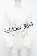 Ozz oneste / シフォン&レースカーディガン  キナリ S-25-03-02-011-OO-BL-HR-ZS