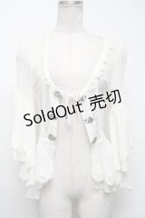Ozz oneste / シフォン&レースカーディガン  キナリ S-25-03-02-011-OO-BL-HR-ZS