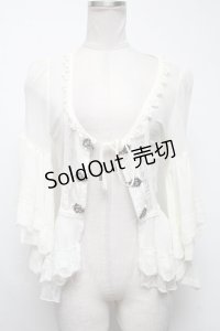Ozz oneste / シフォン&レースカーディガン  キナリ S-25-03-02-011-OO-BL-HR-ZS