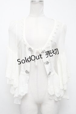 画像1: Ozz oneste / シフォン&レースカーディガン  キナリ S-25-03-02-011-OO-BL-HR-ZS