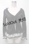 H jelly / プリントカットボレロ  黒 S-25-03-02-035-HN-TO-AS-ZS