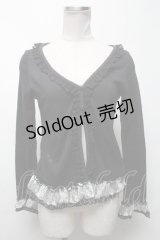H jelly / プリントカットボレロ  黒 S-25-03-02-035-HN-TO-AS-ZS