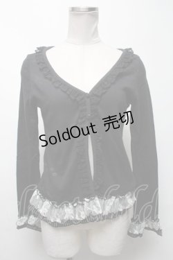 画像1: H jelly / プリントカットボレロ  黒 S-25-03-02-035-HN-TO-AS-ZS