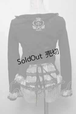 画像2: H jelly / プリントカットボレロ  黒 S-25-03-02-035-HN-TO-AS-ZS