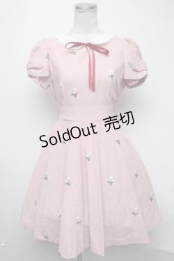 画像1: Secret Honey / マーガレット刺繍ワンピース  赤 S-25-03-06-050-CA-OP-AS-ZS