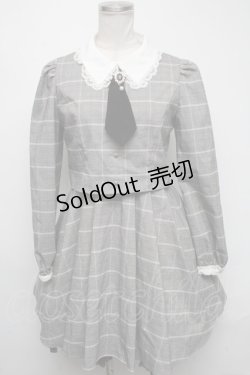 画像1: Rojita / チェックワンピース  グレー S-25-03-06-051-LO-OP-AS-ZS