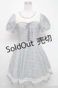 axes femme / グレンチェックビスチェワンピース  グレー S-25-03-06-052-AX-OP-AS-ZS