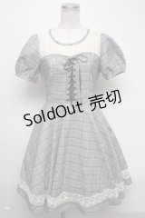 axes femme / グレンチェックビスチェワンピース  グレー S-25-03-06-052-AX-OP-AS-ZS