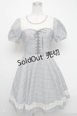 画像1: axes femme / グレンチェックビスチェワンピース  グレー S-25-03-06-052-AX-OP-AS-ZS