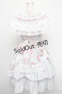 画像2: metamorphose / フローレンスケープ付きジャンパースカート  ミントブルー S-25-03-06-057-ME-OP-HR-ZS