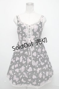 MILK / バタフライセレナーデドレス  黒ｘピンク S-25-03-06-065-ML-OP-HR-ZS