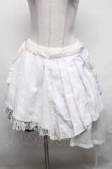 h.naoto Blood / フラップ付きptチュール重ねアシメスカート  白 S-25-03-06-077-HN-SK-HR-ZS