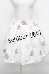 Ank Rouge / スウィートドーナツ柄スカート  オフ S-25-03-06-078-CA-SK-AS-ZS