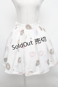 Ank Rouge / スウィートドーナツ柄スカート  オフ S-25-03-06-078-CA-SK-AS-ZS