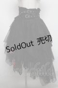 GOTH / レースレイヤードスカート  黒ｘ赤 S-25-03-06-082-GO-SK-HR-ZS