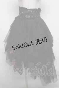 GOTH / レースレイヤードスカート  黒ｘ赤 S-25-03-06-082-GO-SK-HR-ZS