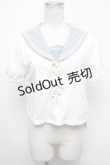 Secret Honey / セーラートップス  白 S-25-03-06-015-CA-TO-AS-ZS