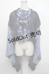 Qutie Frash / 和柄ショートカーデ   紺 S-25-03-06-028-QU-TO-AS-ZS