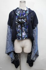 画像1: Qutie Frash / 和柄ショートカーデ   紺 S-25-03-06-028-QU-TO-AS-ZS (1)