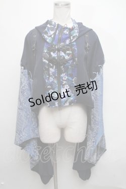 画像1: Qutie Frash / 和柄ショートカーデ   紺 S-25-03-06-028-QU-TO-AS-ZS