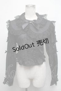 Dear My Love Emily / ミルフィーユショートブラウス  黒 S-25-03-06-031-LO-BL-HR-ZS